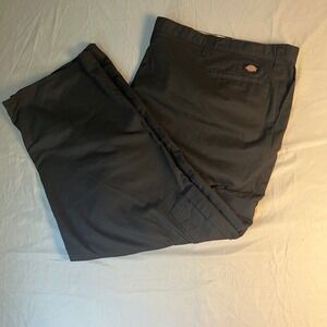Dickies Loose Fit Cargo Pants Mens 58 Black Workwear Utility Trousers LP2372BK